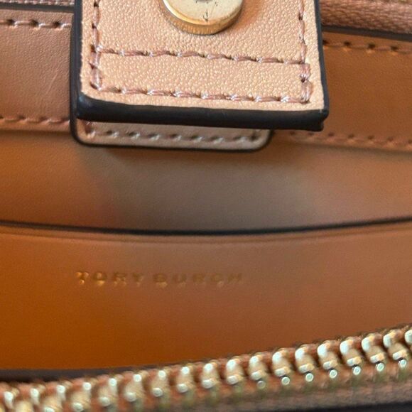 Tory Burch Fleming Embroidered Straw Double-Zip Mini Crossbody Bag - Picture 7 of 12